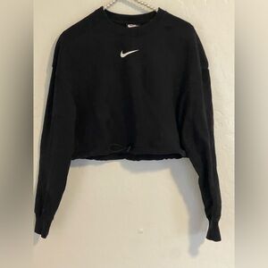 Nike Black Cropped Sweatshirt